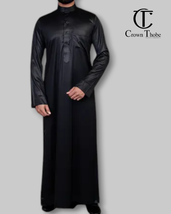 Men's Black Thobe – Luxury Arabic Jubbah | Premium Islamic Clothing